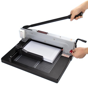 Coupe-<span class=keywords><strong>papier</strong></span> manuel 400 feuilles, machine à découper le <span class=keywords><strong>papier</strong></span> robuste avec guide laser - Product Image 1