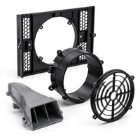 Pièces en plastique pour serveur IA moulées par injection sur mesure, boîtier de ventilateur, conduit d'air, façade avant, en plastique technique ignifuge, OEM
