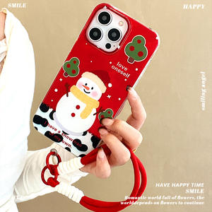 Lanière de téléphone en forme de bonhomme de neige de Noël, coque de téléphone à bord doux, adaptée à l'Iphone16 15 Huawei <span class=keywords><strong>Xiaomi</strong></span> 14 vivo OPPO, coque de protection Funda Capa - Product Image 2