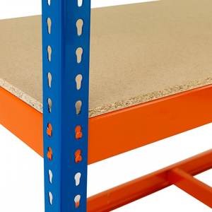 <span class=keywords><strong>Étagère</strong></span> de rangement en acier robuste à 4 niveaux, bleue, capacité de <span class=keywords><strong>charge</strong></span> de 150 kg, revêtement en poudre, assemblage sans boulons, <span class=keywords><strong>étagère</strong></span>s réglables - Product Image 4