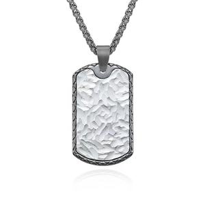Nouveaux hommes écorce désordonnée Grain roi marque pendentif mode tendance titane acier collier - Product Image 5