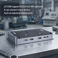 Estación de Trabajo Compacta J6413 Personalizada OEM, PC Industrial con 4LAN, 4COM, Rs485, Sin Ventilador, VGA HD, Computadora Integrada, Fuente de Alimentación de CC de 9V 36V