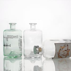 Bouteilles vides en verre, <span class=keywords><strong>bouteille</strong></span> fantaisie en verre pour whisky, Vodka, Gin, alcool - Product Image 6