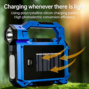 <span class=keywords><strong>Linterna</strong></span> Solar 2025 de Alta Eficiencia Lumínica, Bajo Consumo de Energía, Impermeable, ABS, Recargable por USB, Iluminación LED para Apagones - Product Image 4