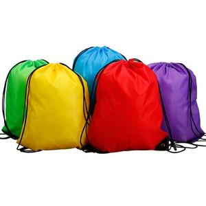 Custom Logo Waterproof Polyester 210D 420D <b>Drawstring</b> <b>Backpack</b> Bag for Gym Sport Bag - Product Image 1