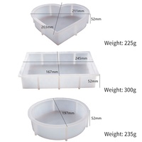 Moule à bougie en forme de cœur rond et Rectangle, moulage en résine époxy cristal, cristal, pour décoration de chambre, 50 pièces