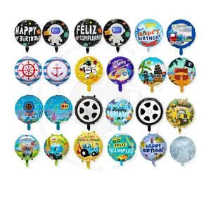 Wholesale Aluminum Film Mylar Cartoon Ballons Globos Foil Helium Balloon Birthday Toy Car Balloons