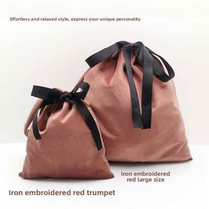 INS <b>Velvet</b> Drawstring Jewelry Storage <b>Bag</b> Portable Shopping Organizer On-The-Go Shoulder Underwear Makeup Travel - Product Image 3