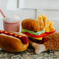 Peluche Frites Françaises en Gros, Jouet en Peluche Alimentaire Personnalisé, Thème Fast-Food, Peluche Rembourrée Hamburger Hot-Dog Frites, Jouet Doux