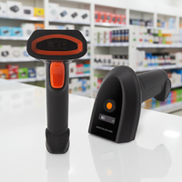 Lecteur de codes-barres sans fil 2,4 GHz en gros, sans pilote, plug and play, sans fil, USB, garantie d'un an