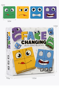 Juego de Cubos de Caras Intercambiables para Niños, Rompecabezas Montessori, Bloques de Construcción, Juguetes Educativos de Aprendizaje Temprano para Niños - Product Image 6