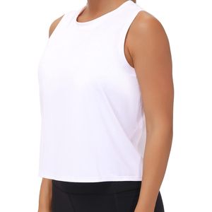 Camiseta sin mangas de secado rápido para mujer, de seda helada, 100% poliéster, tejida, ideal para gimnasio y yoga - Product Image 5