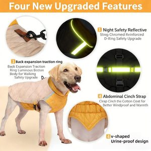 Ropa <span class=keywords><strong>de</strong></span> Invierno <span class=keywords><strong>de</strong></span> Lujo Personalizada para Mascotas, Impermeable, Cortavientos, con Tira Reflectante, Abrigos <span class=keywords><strong>de</strong></span> Invierno para Mascotas, Ropa para <span class=keywords><strong>Perros</strong></span>, Abrigo Cálido para <span class=keywords><strong>Perros</strong></span> - Product Image 4