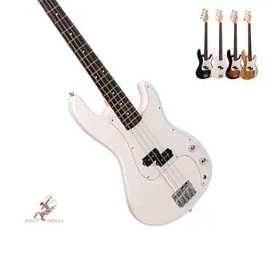 Diskon pabrik murah gitar Bass elektrik semi-akustik dan akustik kustom OEM Acoust elektrik
