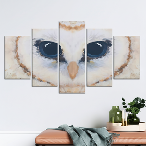 Arte Abstracto de Búho para Pared: Elegante Obra de Arte Impresa en Lienzo, Juego de 5 Lienzos Variados - Product Image 3