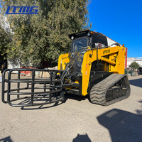 Vente directe EPA EURO5 75HP 100HP 125HP Grande chargeuse compacte à chenilles avec double trancheuse