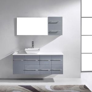 Ensemble de meuble-lavabo de salle de bain moderne, miroir LED mural étanche avec quincaillerie à fermeture douce, écologique - Product Image 2
