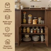 Meistverkaufter Beistellschrank mit Offenen Ablagefächern, Großes Fassungsvermögen Umweltfreundliches Design für Esszimmer & Wohnzimmer