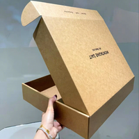 Cajas de Cartón Kraft Biodegradables Personalizadas con Materiales Reciclados, Impresión de Logotipo, Embalaje Ecológico Reutilizable con Forro de Esponja
