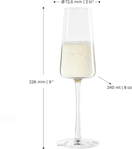 Offre Spéciale – Verre à Flûte en Cristal Sans Plomb, Réutilisable et Fait Main, Idéal pour la Maison, le Bar ou comme Cadeau - Product Image 3
