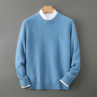 Pull en laine de Mongolie pour homme, pull tricoté à manches longues, automne-hiver, mode décontractée, logo personnalisé, OEM ODM, vente en gros, usine