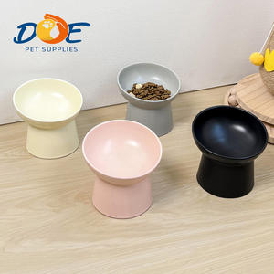 Doe אביזרים כלבים כלבים לחיות מחמד סיטוני יהלום גבוה רגליים הסיטונאי קערת cuenco מוצק קערת קרמיקה חתול עם הגנה על צוואר - Product Image 1