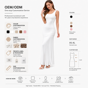 Robe de mariée sirène blanche personnalisée pour <span class=keywords><strong>femme</strong></span>, sans manches, froncée, longue, moulante, pour fiançailles, demoiselle d'honneur, soirée, coupe sirène, vente en gros - Product Image 5