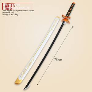75cm Cosplay épée en bois samouraï japonais Anime arme bambou bois modèle jeu de rôle jouet japon Anime <span class=keywords><strong>Katana</strong></span> épée - Product Image 3