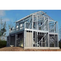 Villa modulaire préfabriquée de luxe en acier, structure légère en acier moderne, maison habitable de fabrication originale