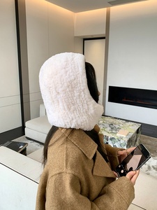 Thỏ <span class=keywords><strong>hat</strong></span> Rex Thỏ lông <span class=keywords><strong>hat</strong></span> & khăn Set cho phụ nữ - Product Image 4