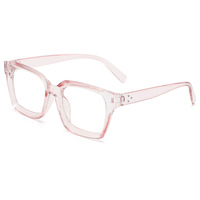 Nouvelles montures de lunettes anti-lumière bleue carrées, montures complètes simples, montures de lunettes vintage pour femmes, visage rond, pour adultes