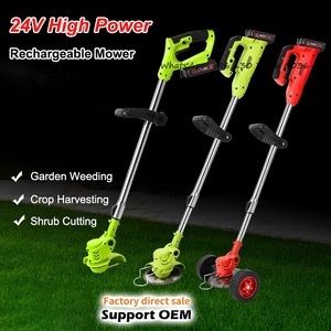 Tondeuse à gazon rechargeable 24V, débroussailleuse légère, coupe-herbe électrique pour le jardinage, le désherbage, la récolte des cultures et la coupe des arbustes - Product Image 2