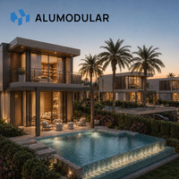 Villa préfabriquée modulaire, chambre de resort à 2 étages, glamping, maison préfabriquée clé en main pour hôtel et resort