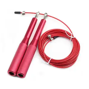 Custom Logo Free Adjustable Fitness Aluminium Speed Skipping Rope Corda Crossfitt Jump Rope