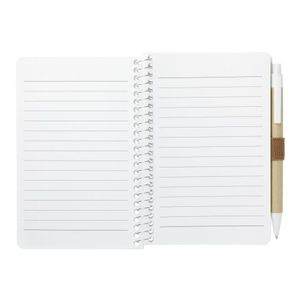 Cuaderno Espiral Personalizado de Papel Reciclado Portátil con Bolígrafo - Product Image 5