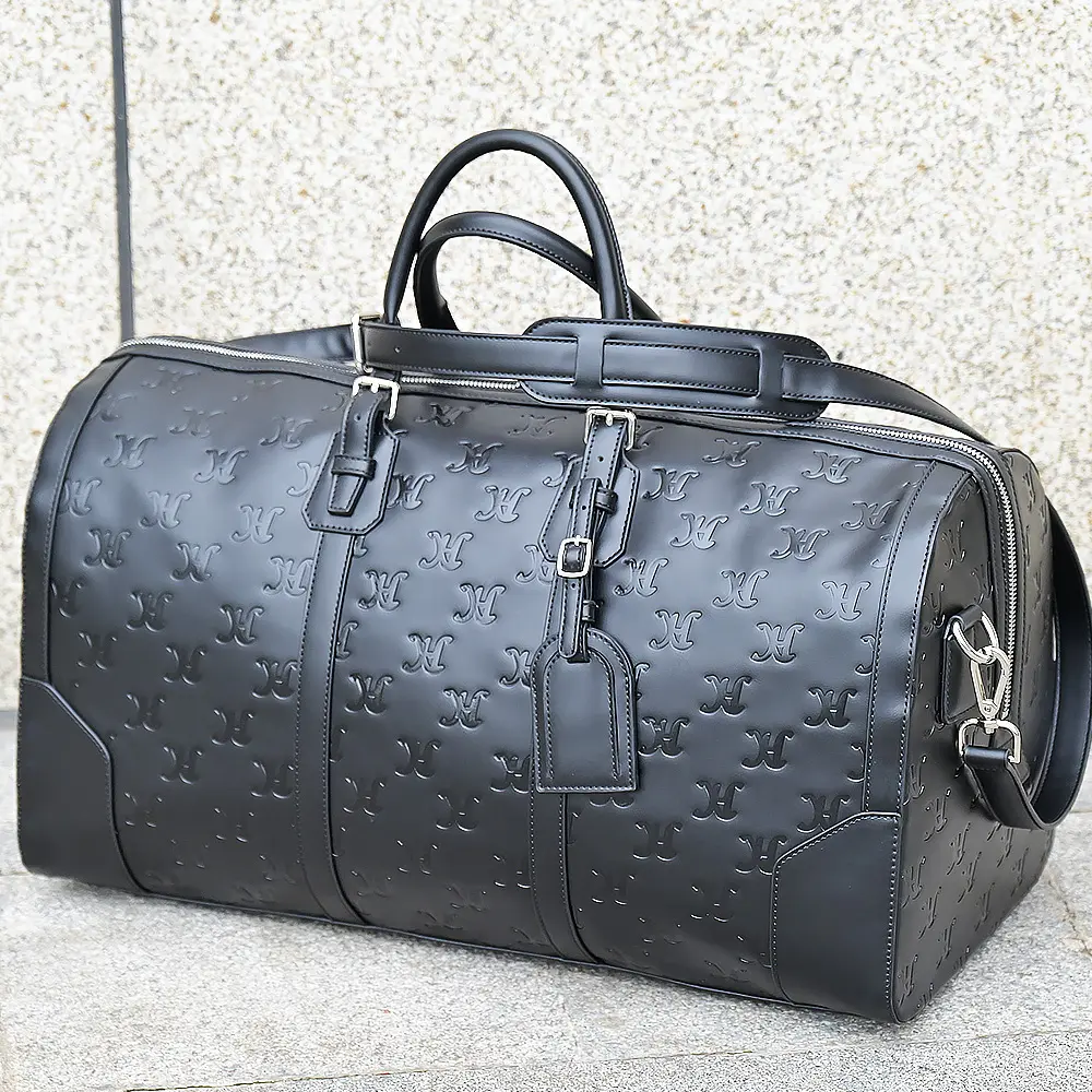 Wholesale Luxury Handmade Business Trip Duffel Bags Custom Leather Waterproof Weekend Travel Duffle Bags For Men