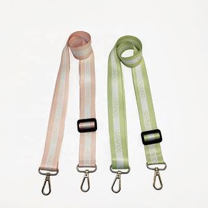 Customized Polyester Promotional <b>Safety</b> Breakaway Crossbody Phone Lanyard Adjustable Double Clip Shoulder Strap with Custom Logo - Product Image 1