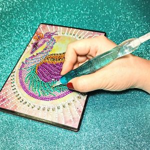 Kim cương nghệ thuật sơn khoan hạt bút phụ kiện công cụ kitdiamond sơn khoan bút placers đầu và đất sét tỏa sáng màu xanh - Product Image 3