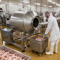Machine à mariner sous vide en acier inoxydable robuste pour la production de viande (ailes de poulet, galettes de burger, viande de barbecue)