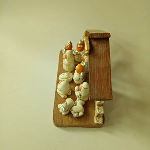 Religieux Miniature Blanc Ensembles De Nativité Statue Figurine Avec Crèche, Lot de 12 - Product Image 4