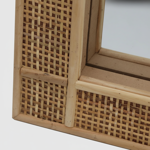 Cuisine salle de bain porte-vaisselle fabriqué à la main bambou rotin mural unique organisateur de stockage pour vaisselle outils épices décor à la maison - Product Image 1