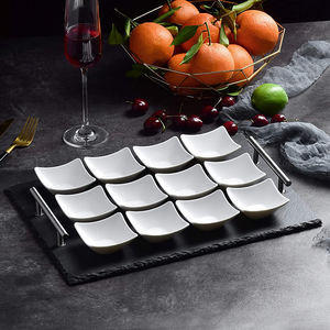 Manteles Individuales de pizarra negra con juego de cuencos, alta calidad, buen precio - Product Image 2