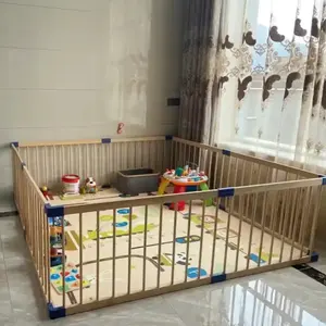 Recinzione di sicurezza per bambini pieghevole in legno anti-collisione recinzione giocattolo adatto per soggiorno camera da letto
