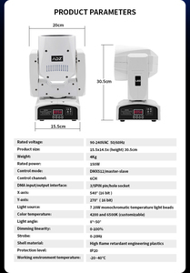 7x20W di chuyển đầu ánh sáng không thấm nước 140W giai đoạn Sharpy đèn chùm ánh sáng cho ngoài trời DJ buổi hòa nhạc sân khấu bên - Product Image 6