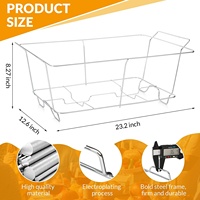 Kit de buffet professionnel pour hôtels et événements : Plateau de service, chauffe-plats, support de chafing dish et support de chafing jetable en fil métallique