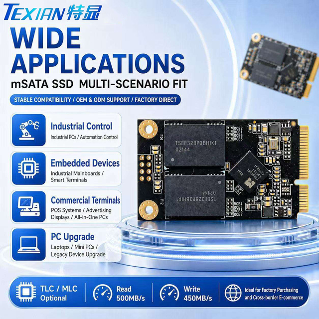 Wholesale MSATA SSD 256GB Internal Plastic Solid State Drive 501-600MB/s Read Speed for Laptops Desktop PCs