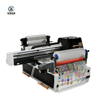 Printer UV Flatbed Baru 6090 3 Head XP600 CMYKW+V Area Cetak 60x90cm Full-Automatic LED UV Curing untuk Kayu Logam Akrilik Ponsel