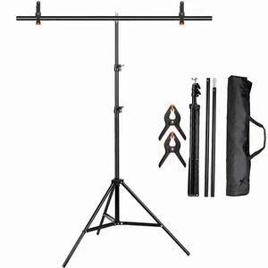 Système de support de <span class=keywords><strong>fond</strong></span> rétractable pour diffusion en direct, support de <span class=keywords><strong>fond</strong></span> <span class=keywords><strong>vert</strong></span>, trépied métallique pour photographie, vidéo et prise de vue de portraits - Product Image 4