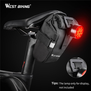 WEST BIKING 1.5L Large Capacity MTB Road Foldable Extendable Bike Saddle Bag Waterproof Taillight Rear Bicycle Saddle Bags - Product Image 2