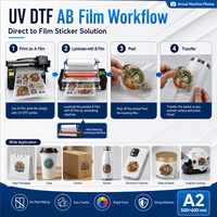 Çok Fonksiyonlu A2 5060 UV DTF Yazıcı, Çift XP600 Baskı Kafasıyla Ahşap/PVC Kartlar/Metal/Cam için Doğrudan Objeye Baskı